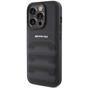 Hurtownia GSM - Etui AMG AMHCP15XGSEBK Apple iPhone 15 Pro Max hardcase s koženým embosovaným vzorem černý/black - MRS87 - {ean13} - Hurt