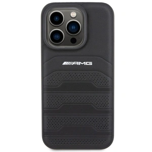 Wholesale AMG AMHCP15XGSEBK Apple iPhone 15 Pro Max hardcase Leather Debossed Lines black - MRS87 - {ean13} - Hurt