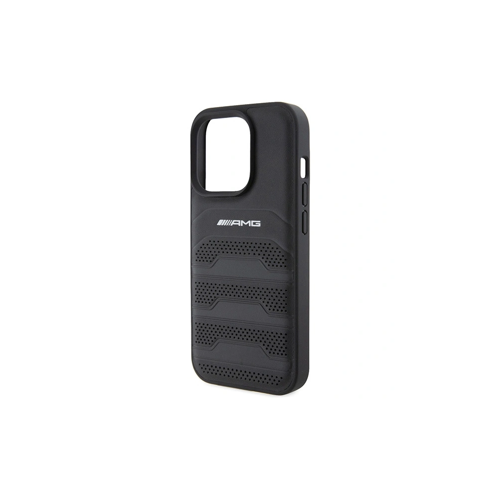Hurtownia GSM - Etui AMG AMHCP15XGSEBK Apple iPhone 15 Pro Max hardcase s koženým embosovaným vzorem černý/black - MRS87 - {ean13} - Hurt