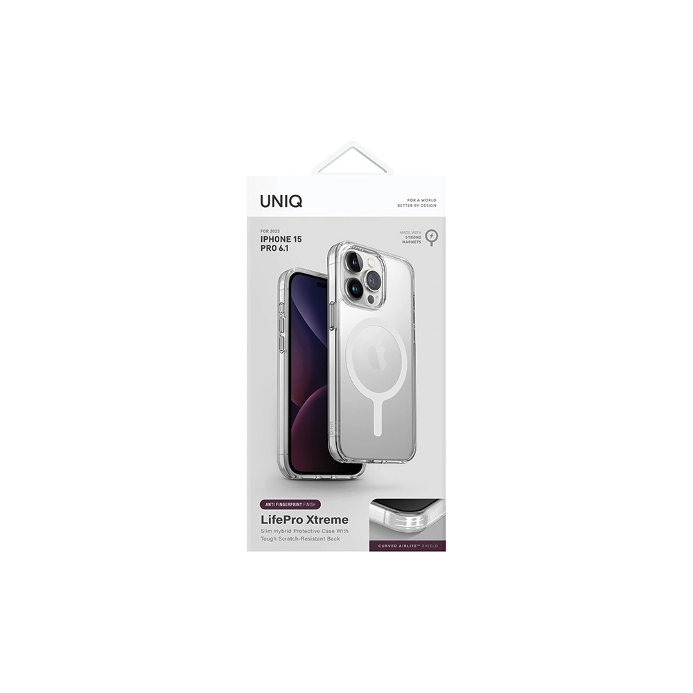 Hurtownia GSM - Etui UNIQ LifePro Xtreme Apple iPhone 15 Pro MagClick Charging průhledný/frost clear - UNIQ1043 - {ean13} - Hurt