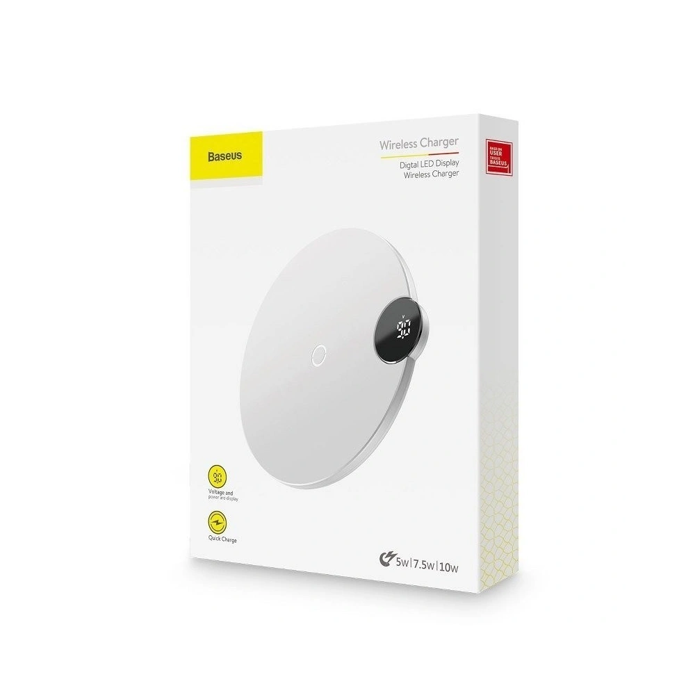 Hurtownia GSM - Bezdrátová indukční nabíječka Baseus Wireless Charger 10W - bílá - BSU427WHT - {ean13} - Hurt