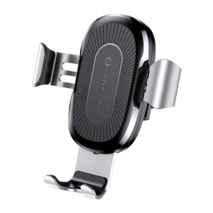 Baseus Wireless Charger Gravity Car Wireless Charger Mount Silver