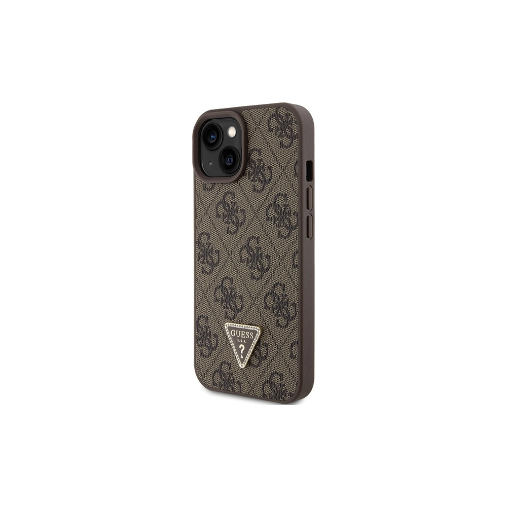 Hurtownia GSM - Etui Guess GUHCP15SP4TDPW Apple iPhone 15 hardcase Leather 4G Triangle Strass hnědý/brown - GUE2961 - {ean13} - Hurt