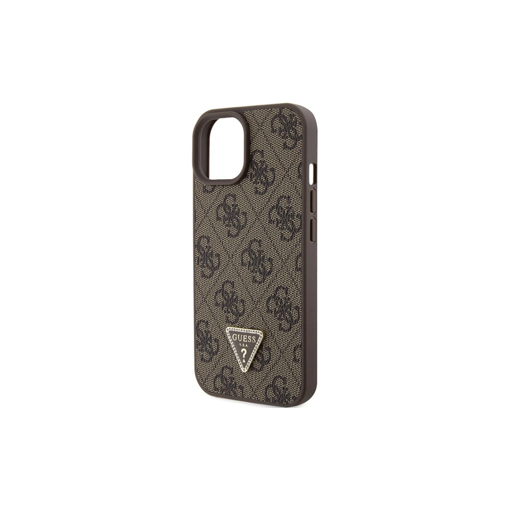 Hurtownia GSM - Etui Guess GUHCP15SP4TDPW Apple iPhone 15 hardcase Leather 4G Triangle Strass hnědý/brown - GUE2961 - {ean13} - Hurt