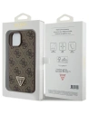 Hurtownia GSM - Etui Guess GUHCP15SP4TDPW Apple iPhone 15 hardcase Leather 4G Triangle Strass hnědý/brown - GUE2961 - {ean13} - Hurt
