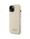 Wholesale Guess GUHCP15SPGMCSD Apple iPhone 15 hardcase Glitter Glossy Script light gold - GUE2962 - {ean13} - Hurt