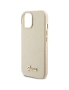 Wholesale Guess GUHCP15SPGMCSD Apple iPhone 15 hardcase Glitter Glossy Script light gold - GUE2962 - {ean13} - Hurt
