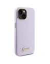 Etui Guess GUHCP15SPGMCSL Apple iPhone 15 hardcase Glitter Glossy Script liliowy/lilac