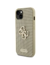 Etui Guess GUHCP15SPSP4LGD Apple iPhone 15 kemény tok Perforált 4G Csillogó arany