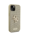 Etui Guess GUHCP15SPSP4LGD Apple iPhone 15 kemény tok Perforált 4G Csillogó arany