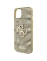 Etui Guess GUHCP15SPSP4LGD Apple iPhone 15 kemény tok Perforált 4G Csillogó arany