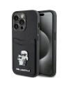 Etui Karl Lagerfeld KLHCP15LSAPKCNPK Apple iPhone 15 Pro hardcase Saffiano Cardslot Karl&Choupette Metal Pin černý/black