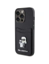 Hurtownia GSM - Etui Karl Lagerfeld KLHCP15LSAPKCNPK Apple iPhone 15 Pro kemény tok Saffiano kártyahely Karl&Choupette fém kitűző fekete/black - KLD1720 - {ean13} - Hurt