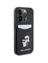 Hurtownia GSM - Etui Karl Lagerfeld KLHCP15LSAPKCNPK Apple iPhone 15 Pro kemény tok Saffiano kártyahely Karl&Choupette fém kitűző fekete/black - KLD1720 - {ean13} - Hurt