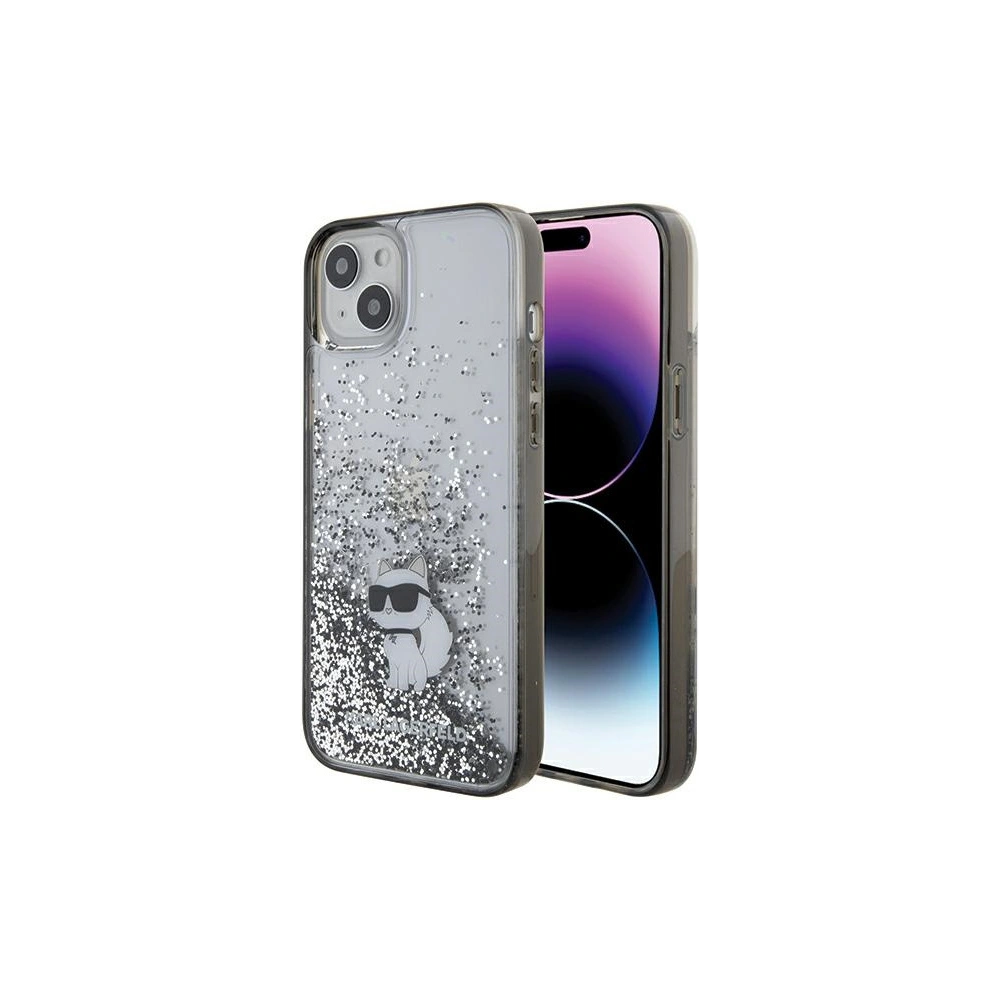 Hurtownia GSM - Etui Karl Lagerfeld KLHCP15MLKCNSK Apple iPhone 15 Plus / 14 Plus hardcase Liquid Glitter Choupette průhledné - KLD1721 - {ean13} - Hurt