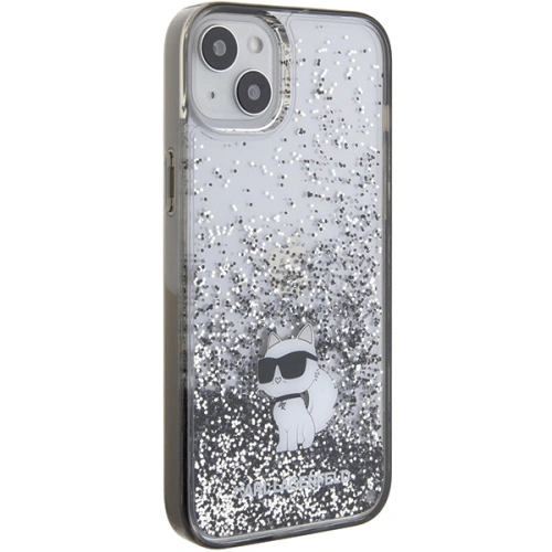 Etui Karl Lagerfeld KLHCP15MLKCNSK Apple iPhone 15 Plus / 14 Plus hardcase Liquid Glitter Choupette transparent