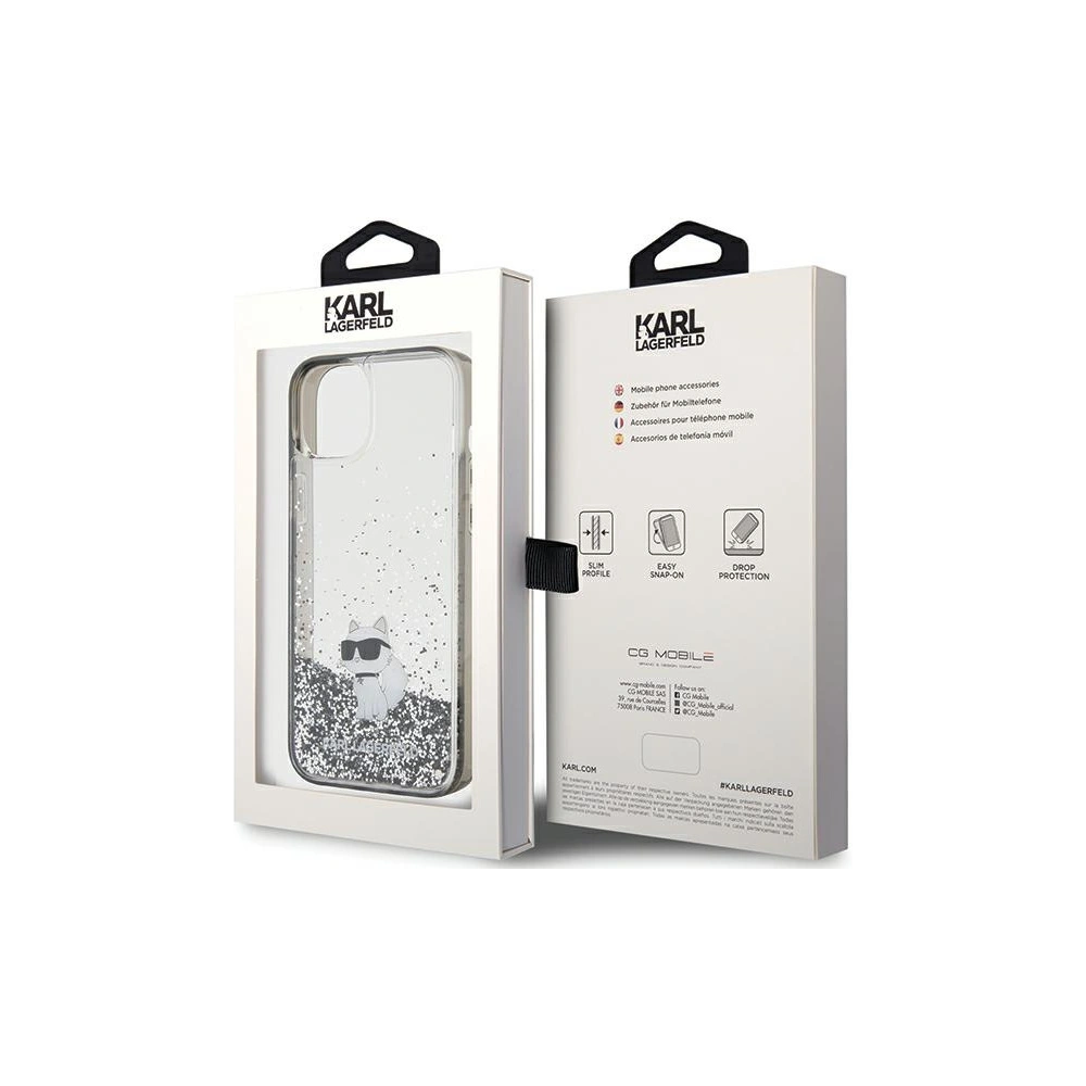 Hurtownia GSM - Etui Karl Lagerfeld KLHCP15MLKCNSK Apple iPhone 15 Plus / 14 Plus hardcase Liquid Glitter Choupette průhledné - KLD1721 - {ean13} - Hurt
