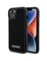 Etui Karl Lagerfeld KLHCP15SHDSPLK Apple iPhone 15 hardcase Rhinestone Logo Metal Plate negru/black