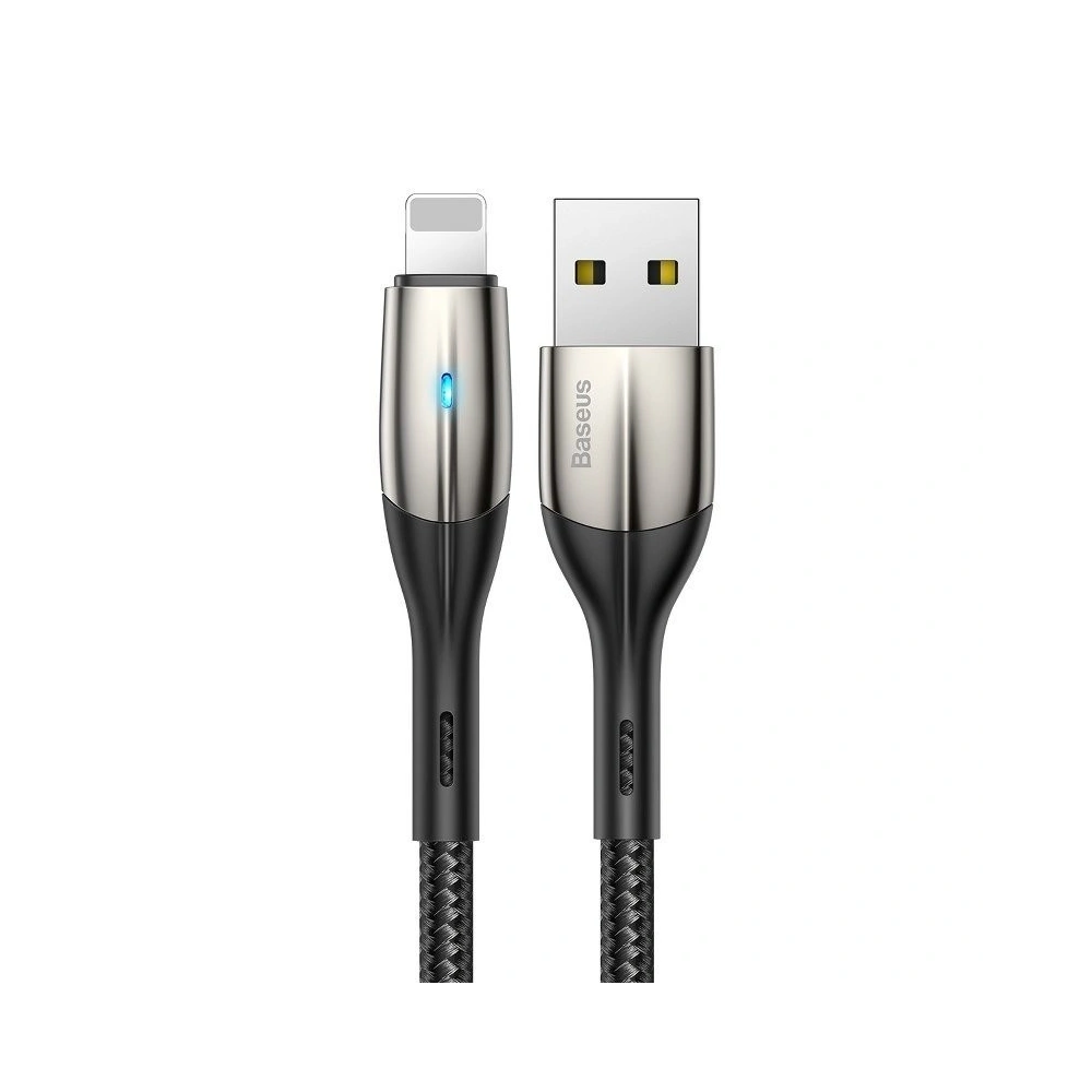 Hurtownia GSM - Kabel Lightning s LED diodou Baseus Horizontální 2m 1.5A (černý) - BSU432BLK - {ean13} - Hurt