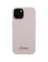 Etui Guess GUHCP15SSMBSLP Apple iPhone 15 hardcase Silicon Script Metal Logo & Frame roz/pink