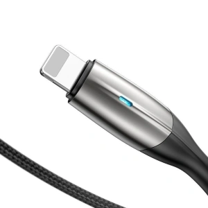 Kabel Lightning z diodą LED Baseus Horizontal 2m 1.5A (czarny)