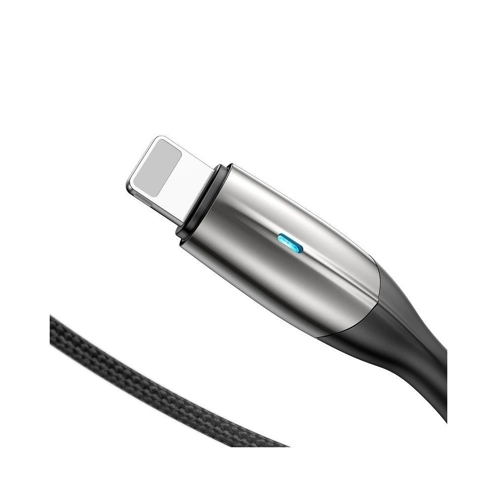 Hurtownia GSM - Kabel Lightning s LED diodou Baseus Horizontální 2m 1.5A (černý) - BSU432BLK - {ean13} - Hurt
