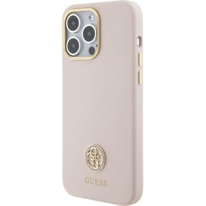 Hurtownia GSM - Etui Guess GUHCP15XM4DGPP Apple iPhone 15 Pro Max hardcase Silicone Logo Strass 4G różowy/pink - GUE2968 - {ean13} - Hurt