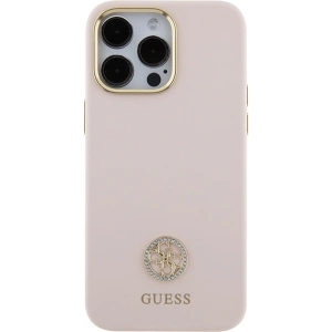 Hurtownia GSM - Etui Guess GUHCP15XM4DGPP Apple iPhone 15 Pro Max hardcase Silicone Logo Strass 4G różowy/pink - GUE2968 - {ean13} - Hurt