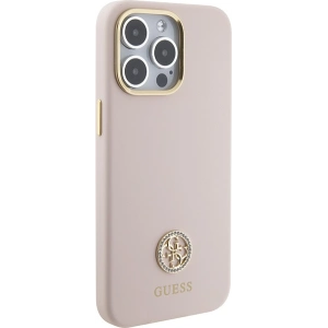 Wholesale Guess GUHCP15XM4DGPP Apple iPhone 15 Pro Max hardcase Silicone Logo Strass 4G pink - GUE2968 - {ean13} - Hurt