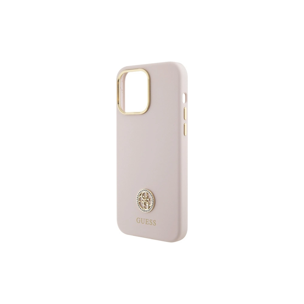 Wholesale Guess GUHCP15XM4DGPP Apple iPhone 15 Pro Max hardcase Silicone Logo Strass 4G pink - GUE2968 - {ean13} - Hurt