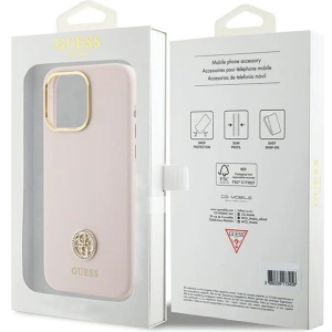 Wholesale Guess GUHCP15XM4DGPP Apple iPhone 15 Pro Max hardcase Silicone Logo Strass 4G pink - GUE2968 - {ean13} - Hurt