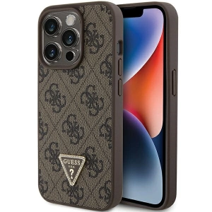 Hurtownia GSM - Etui Guess GUHCP15XP4TDPW Apple iPhone 15 Pro Max hardcase Leather 4G Triangle Strass brązowy/brown - GUE2969 - {ean13} - Hurt