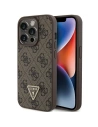 Etui Guess GUHCP15XP4TDPW Apple iPhone 15 Pro Max hardcase Leather 4G Triangle Strass hnědý/brown