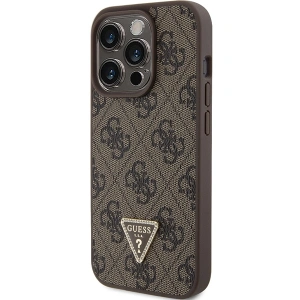Hurtownia GSM - Etui Guess GUHCP15XP4TDPW Apple iPhone 15 Pro Max hardcase Leather 4G Triangle Strass brązowy/brown - GUE2969 - {ean13} - Hurt