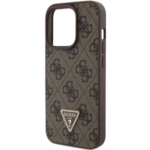 Wholesale Guess GUHCP15XP4TDPW Apple iPhone 15 Pro Max hardcase Leather 4G Triangle Strass brown - GUE2969 - {ean13} - Hurt