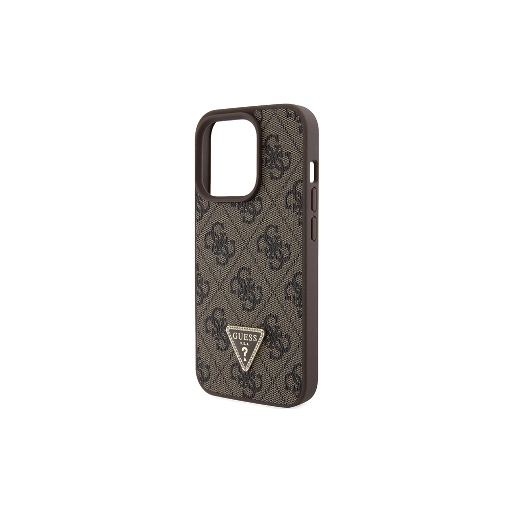 Hurtownia GSM - Etui Guess GUHCP15XP4TDPW Apple iPhone 15 Pro Max hardcase Leather 4G Triangle Strass hnědý/brown - GUE2969 - {ean13} - Hurt
