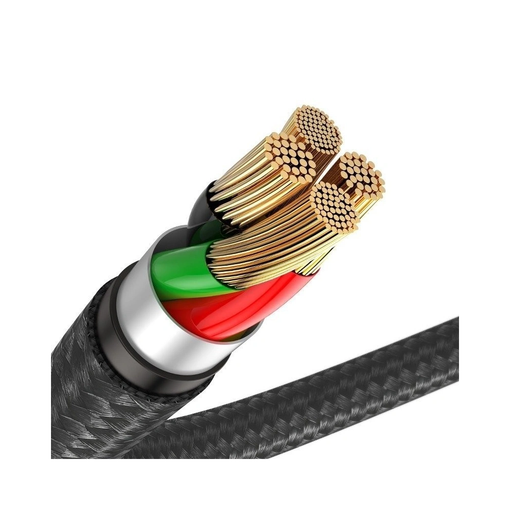 Hurtownia GSM - Kabel Lightning s LED diodou Baseus Horizontální 2m 1.5A (černý) - BSU432BLK - {ean13} - Hurt