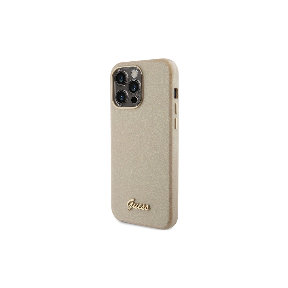 Hurtownia GSM - Etui Guess GUHCP15XPGMCSD Apple iPhone 15 Pro Max hardcase Glitter Glossy Script auriu/aurie deschis - GUE2970 - {ean13} - Hurt
