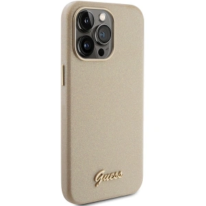 Wholesale Guess GUHCP15XPGMCSD Apple iPhone 15 Pro Max hardcase Glitter Glossy Script light gold - GUE2970 - {ean13} - Hurt