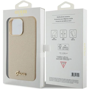 Hurtownia GSM - Etui Guess GUHCP15XPGMCSD Apple iPhone 15 Pro Max hardcase Glitter Glossy Script auriu/aurie deschis - GUE2970 - {ean13} - Hurt