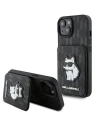 Etui Karl Lagerfeld KLHCP15SSAKCNSCK Apple iPhone 15 hardcase Saffiano Monogram Choupette černý/black