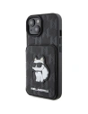 Karl Lagerfeld KLHCP15SSAKCNSCK Apple iPhone 15 hardcase Saffiano Monogram Choupette black
