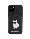 Etui Karl Lagerfeld KLHCP15SSAKCNSCK Apple iPhone 15 hardcase Saffiano Monogram Choupette černý/black