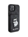 Etui Karl Lagerfeld KLHCP15SSAKCNSCK Apple iPhone 15 hardcase Saffiano Monogram Choupette černý/black