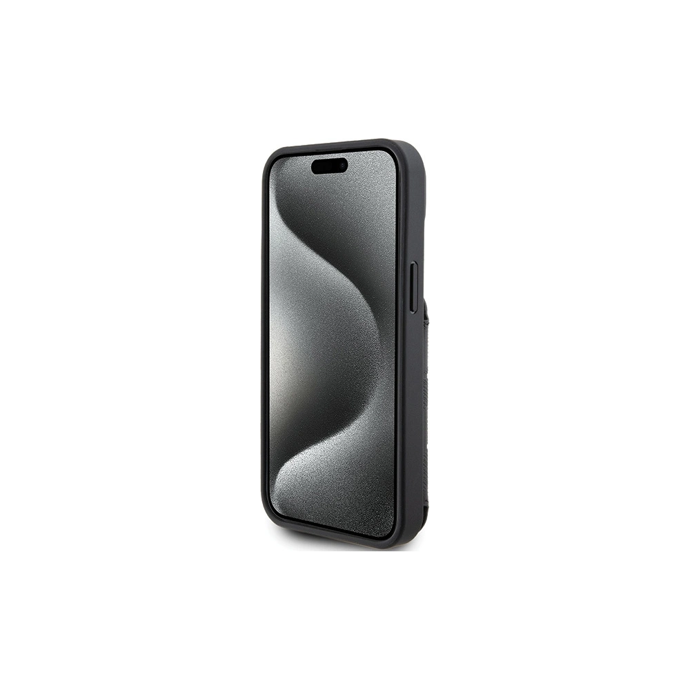 Etui Karl Lagerfeld KLHCP15SSAKCNSCK Apple iPhone 15 hardcase Saffiano Monogram Choupette černý/black