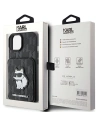 Etui Karl Lagerfeld KLHCP15SSAKCNSCK Apple iPhone 15 hardcase Saffiano Monogram Choupette černý/black