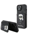 Etui Karl Lagerfeld KLHCP15SSAKKNSCK Apple iPhone 15 hardcase Saffiano Monogram Ikonik Patch negru/black