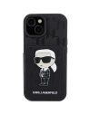 Etui Karl Lagerfeld KLHCP15SSAKKNSCK Apple iPhone 15 hardcase Saffiano Monogram Ikonik Patch černý/black