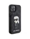 Etui Karl Lagerfeld KLHCP15SSAKKNSCK Apple iPhone 15 hardcase Saffiano Monogram Ikonik Patch černý/black