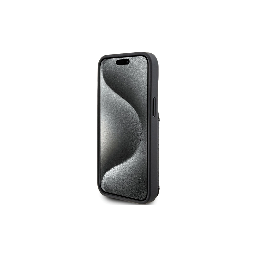 Etui Karl Lagerfeld KLHCP15SSAKKNSCK Apple iPhone 15 hardcase Saffiano Monogram Ikonik Patch černý/black